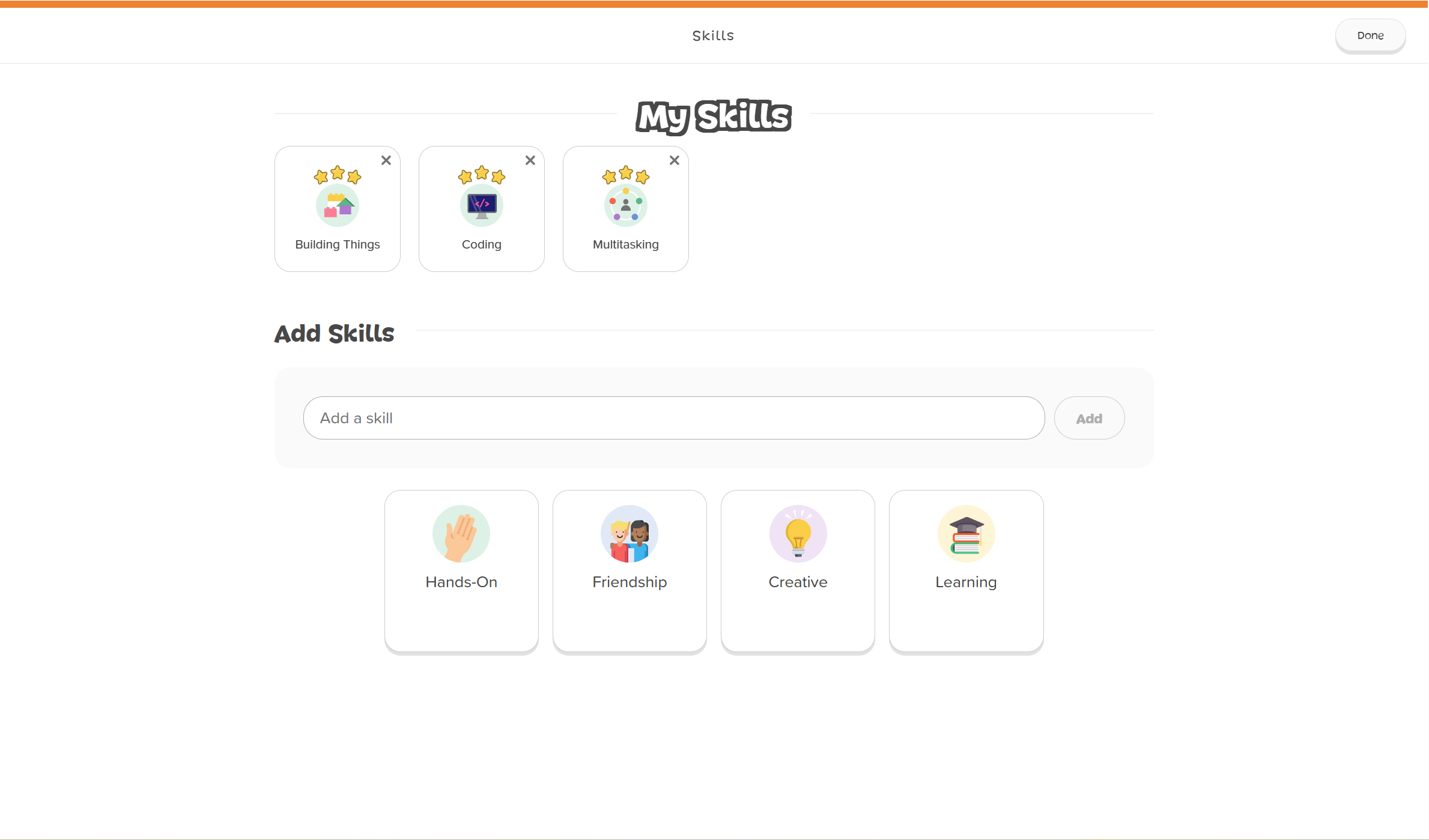 Student dashboard in Xello. The cursor is clicking About Me